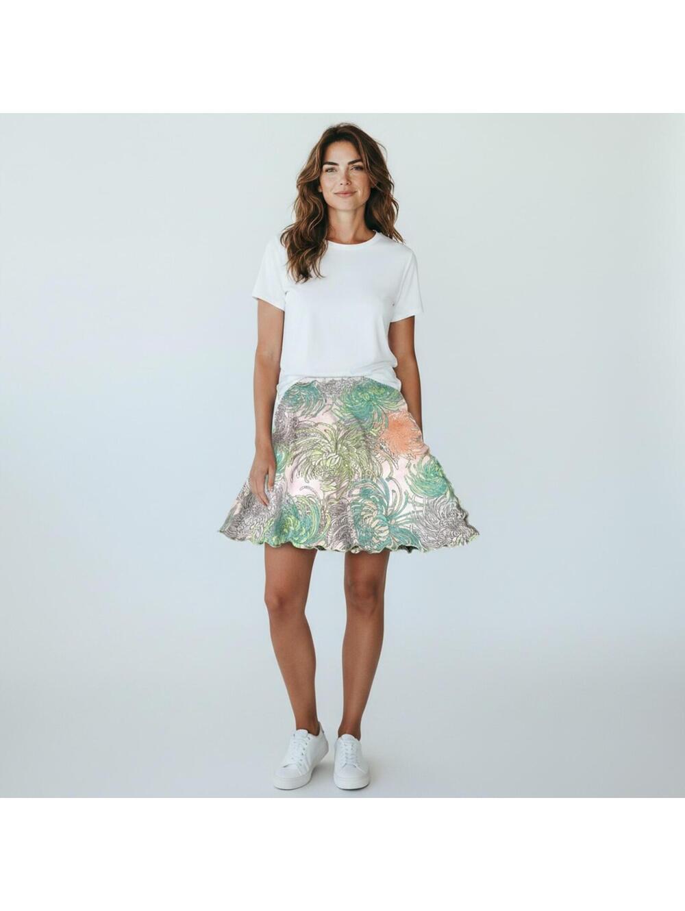 NWOT Haystacks Floral Reversible Bias Skirt, 20" Length, Small